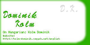 dominik kolm business card